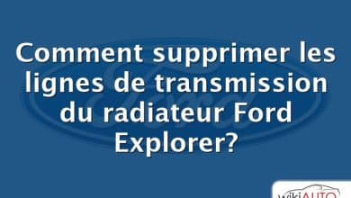 Comment supprimer les lignes de transmission du radiateur Ford Explorer?