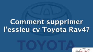 Comment supprimer l’essieu cv Toyota Rav4?