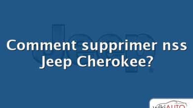 Comment supprimer nss Jeep Cherokee?