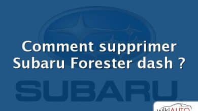 Comment supprimer Subaru Forester dash ?