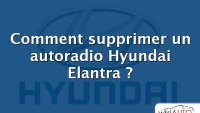 Comment supprimer un autoradio Hyundai Elantra ?