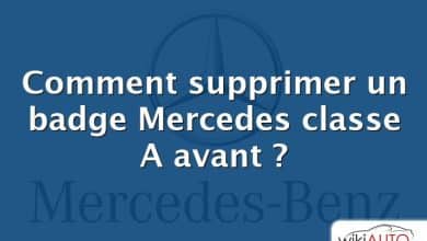 Comment supprimer un badge Mercedes classe A avant ?