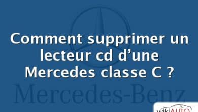 Comment supprimer un lecteur cd d’une Mercedes classe C ?