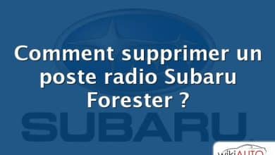 Comment supprimer un poste radio Subaru Forester ?
