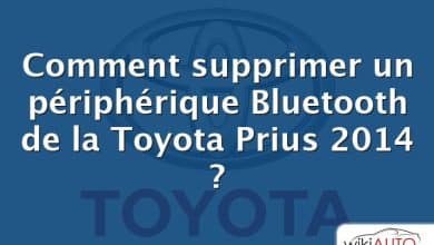 Comment supprimer un périphérique Bluetooth de la Toyota Prius 2014 ?