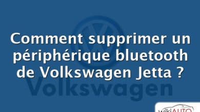 Comment supprimer un périphérique bluetooth de Volkswagen Jetta ?