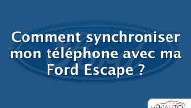 Comment synchroniser mon téléphone avec ma Ford Escape ?