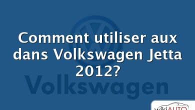 Comment utiliser aux dans Volkswagen Jetta 2012?