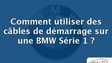 Comment utiliser des câbles de démarrage sur une BMW Série 1 ?