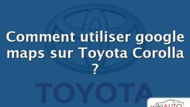 Comment utiliser google maps sur Toyota Corolla ?