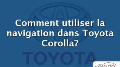 Comment utiliser la navigation dans Toyota Corolla?