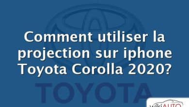 Comment utiliser la projection sur iphone Toyota Corolla 2020?