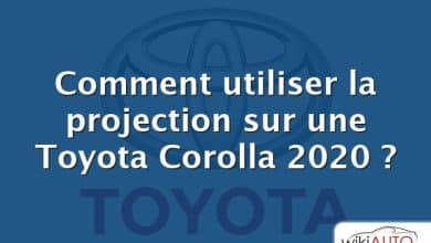 Comment utiliser la projection sur une Toyota Corolla 2020 ?