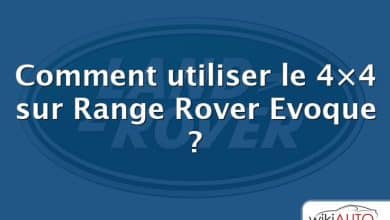Comment utiliser le 4×4 sur Range Rover Evoque ?