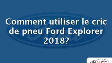 Comment utiliser le cric de pneu Ford Explorer 2018?