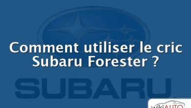 Comment utiliser le cric Subaru Forester ?