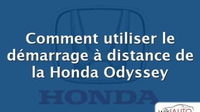 Comment utiliser le démarrage à distance de la Honda Odyssey