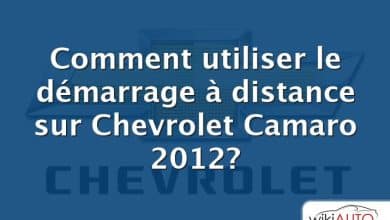 Comment utiliser le démarrage à distance sur Chevrolet Camaro 2012?