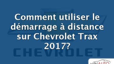 Comment utiliser le démarrage à distance sur Chevrolet Trax 2017?