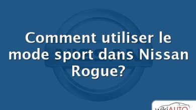 Comment utiliser le mode sport dans Nissan Rogue?