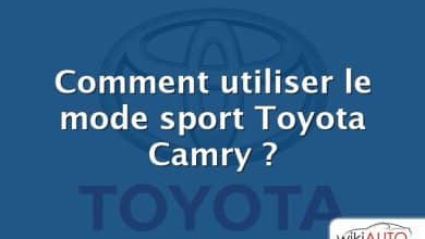 Comment utiliser le mode sport Toyota Camry ?