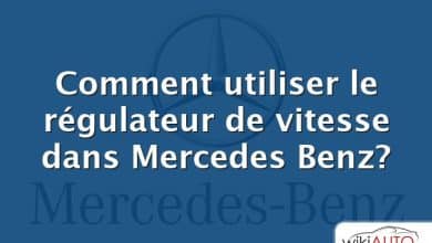 Comment utiliser le régulateur de vitesse dans Mercedes Benz?
