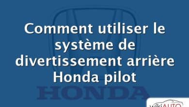 Comment utiliser le système de divertissement arrière Honda pilot