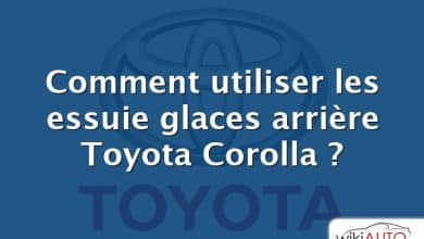 Comment utiliser les essuie glaces arrière Toyota Corolla ?