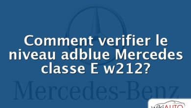 Comment verifier le niveau adblue Mercedes classe E w212?