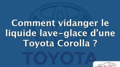 Comment vidanger le liquide lave-glace d’une Toyota Corolla ?