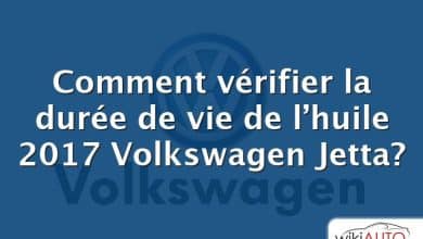 Comment vérifier la durée de vie de l’huile 2017 Volkswagen Jetta?