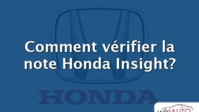 Comment vérifier la note Honda Insight?