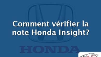 Comment vérifier la note Honda Insight?