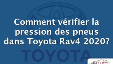Comment vérifier la pression des pneus dans Toyota Rav4 2020?