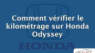 Comment vérifier le kilométrage sur Honda Odyssey