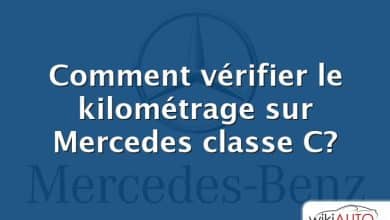 Comment vérifier le kilométrage sur Mercedes classe C?