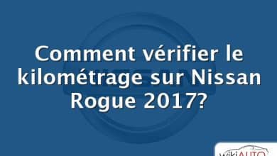 Comment vérifier le kilométrage sur Nissan Rogue 2017?