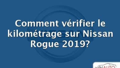 Comment vérifier le kilométrage sur Nissan Rogue 2019?