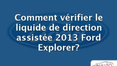 Comment vérifier le liquide de direction assistée 2013 Ford Explorer?