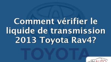 Comment vérifier le liquide de transmission 2013 Toyota Rav4?