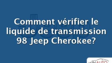 Comment vérifier le liquide de transmission 98 Jeep Cherokee?