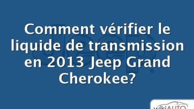 Comment vérifier le liquide de transmission en 2013 Jeep Grand Cherokee?