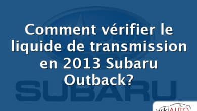 Comment vérifier le liquide de transmission en 2013 Subaru Outback?