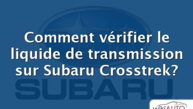 Comment vérifier le liquide de transmission sur Subaru Crosstrek?