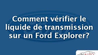 Comment vérifier le liquide de transmission sur un Ford Explorer?
