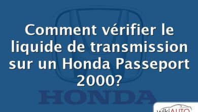 Comment vérifier le liquide de transmission sur un Honda Passeport 2000?