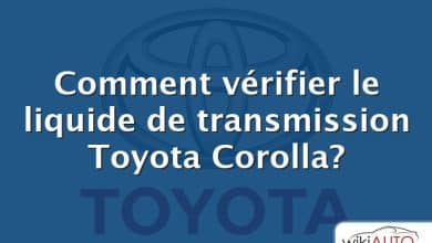 Comment vérifier le liquide de transmission Toyota Corolla?