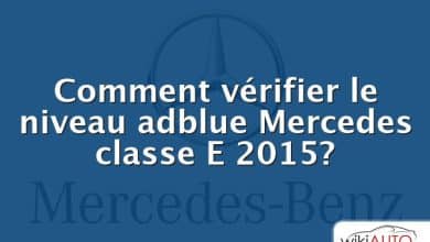 Comment vérifier le niveau adblue Mercedes classe E 2015?