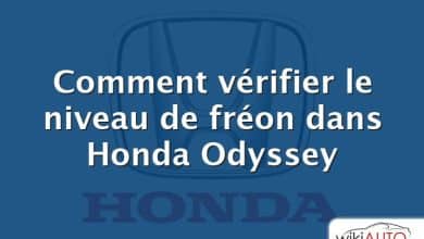 Comment vérifier le niveau de fréon dans Honda Odyssey
