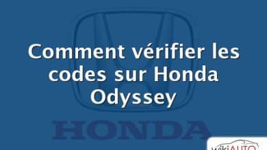 Comment vérifier les codes sur Honda Odyssey
